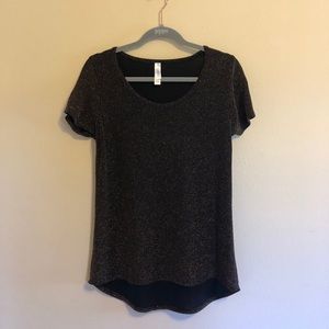 Shimmering metallic t shirt